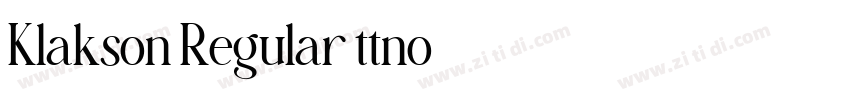 Klakson Regular ttno字体转换